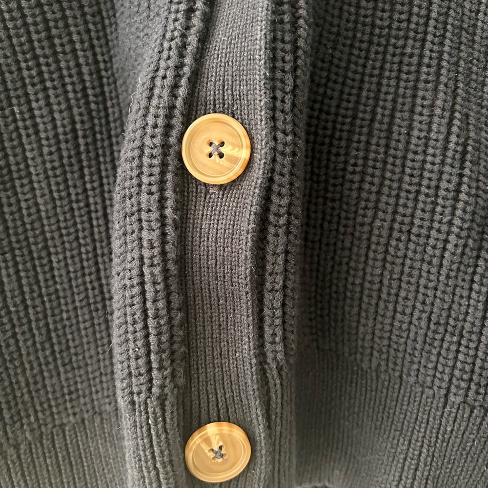 Quince cotton fisherman boxy cropped cardigan - Picture 3 of 4